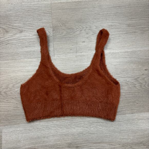 Camila Coelho Revolve Alondra Fuzzy Crop Top Women's Small - Picture 2 of 9